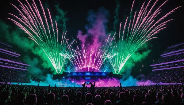Les shows pyrotechniques couplés aux lasers